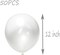 Pearl White Latex Balloons 50pcs 12in Matte Party & Wedding Decor
